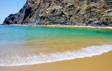 Image showing Calm beach at Odeceixe, Algarve, Portugal