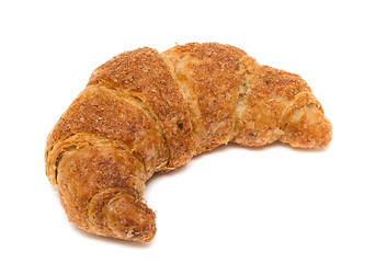 Image showing Fresh and tasty croissant over white background