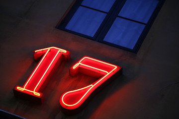 Image showing Number seventeen