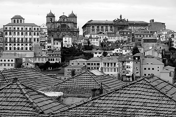 Image showing Portugal. Porto city in black and white 