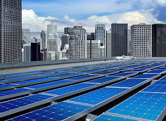 Image showing modern solar panels