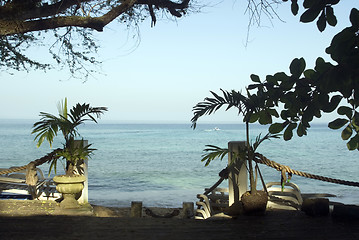 Image showing sunlight at beach entry