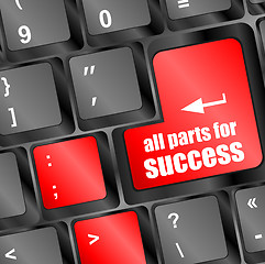 Image showing all parts for success button on computer keyboard key