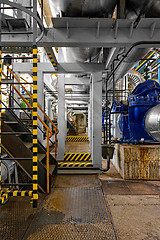 Image showing Industrial interior of a power plant