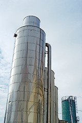 Image showing Large industrial silo outdoors