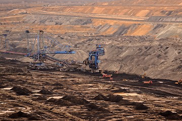 Image showing Industrial landscape of a working mine