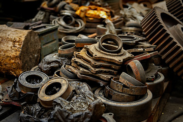 Image showing Rusty industrial machine parts