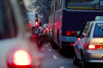 Image showing Traffic jam at rush hour