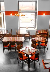 Image showing Interior of a traditional hungarian restaurant