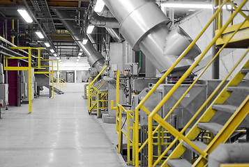 Image showing Industrial interior of a generic power plant