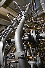 Image showing Large industrial generator closeup