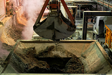 Image showing Industrial crane in a power plant