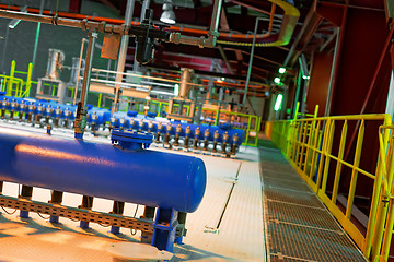 Image showing Industrial interior of a generic power plant