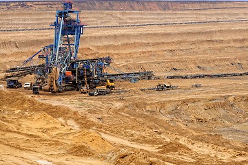 Image showing Industrial landscape of a working mine