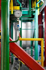 Image showing Industrial interior of a power plant