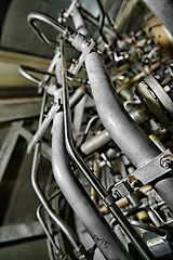 Image showing Large industrial generator closeup