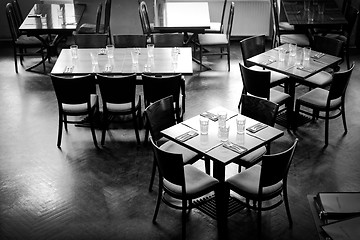 Image showing Interior of a traditional hungarian restaurant