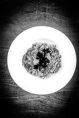 Image showing Delicious pasta on white plate