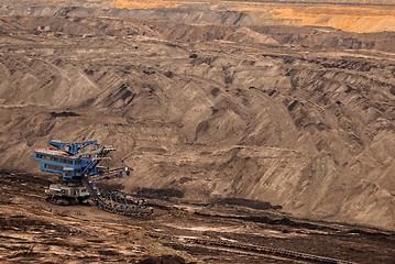 Image showing Industrial landscape of a working mine