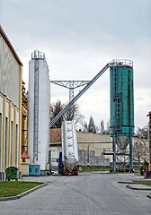 Image showing Large industrial silo outdoors