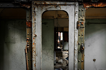 Image showing Damaged industrial frame as abstract background
