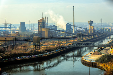 Image showing Landscape with industrial architecture