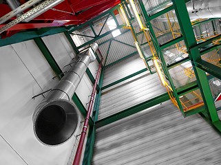 Image showing Industrial interior of a power plant