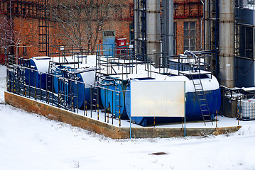 Image showing Chemical waste dump with a lot of barrels