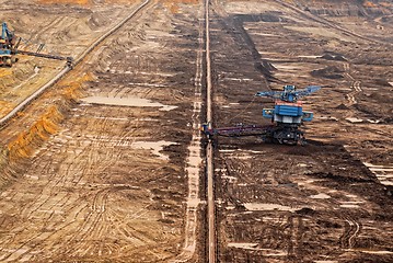 Image showing Industrial landscape of a working mine