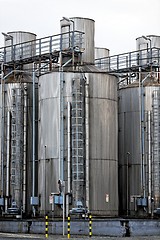 Image showing Large industrial silo outdoors