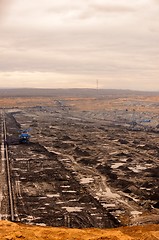 Image showing Industrial landscape of a working mine