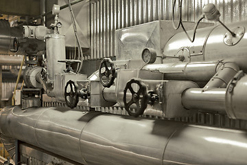 Image showing Pipes of a thermal power plant