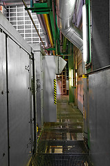 Image showing Industrial interior of a power plant