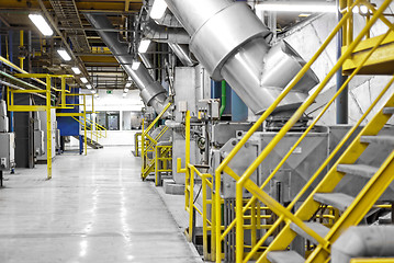 Image showing Industrial interior of a generic power plant