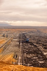 Image showing Industrial landscape of a working mine