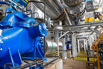 Image showing Industrial interior of a power plant