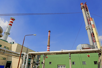 Image showing Sunshine with a thermal power plant