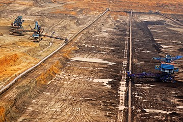 Image showing Industrial landscape of a working mine