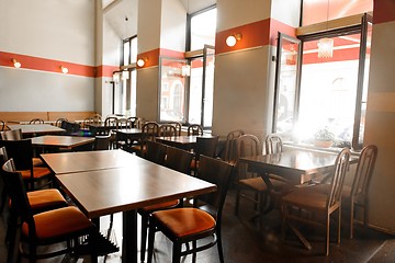 Image showing Interior of a traditional hungarian restaurant