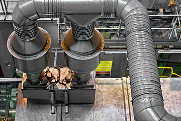 Image showing Large industrial interior with power generator