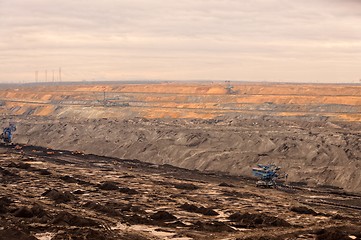 Image showing Industrial landscape of a working mine