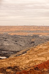 Image showing Industrial landscape of a working mine