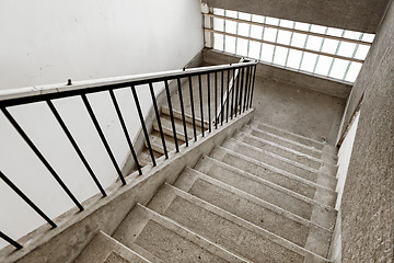 Image showing Old industrial staircase