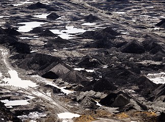 Image showing Industrial landscape of a working mine