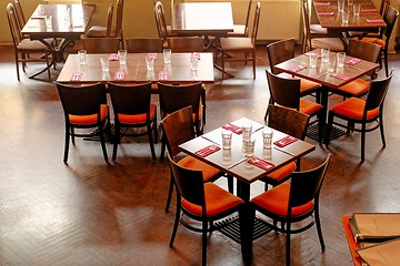 Image showing Interior of a traditional hungarian restaurant