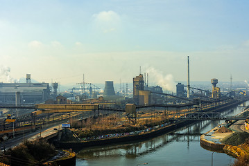 Image showing Landscape with industrial architecture