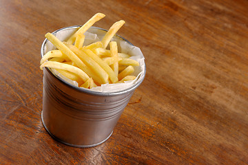 Image showing Delicious french fries closeup