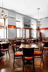 Image showing Interior of a traditional hungarian restaurant