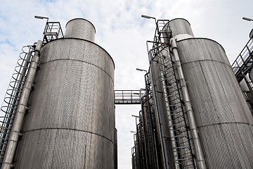 Image showing Large industrial silo outdoors