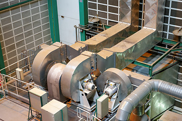 Image showing Large industrial interior with power generator